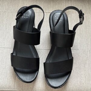 A New Day Women's Classic Black Sandals